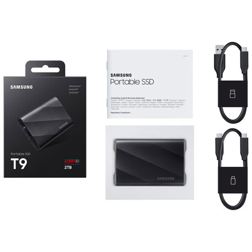 Brand New - Sealed in Box - Samsung T9 USB 3.2 Gen 2 Portable Solid State Drive - 2 TB