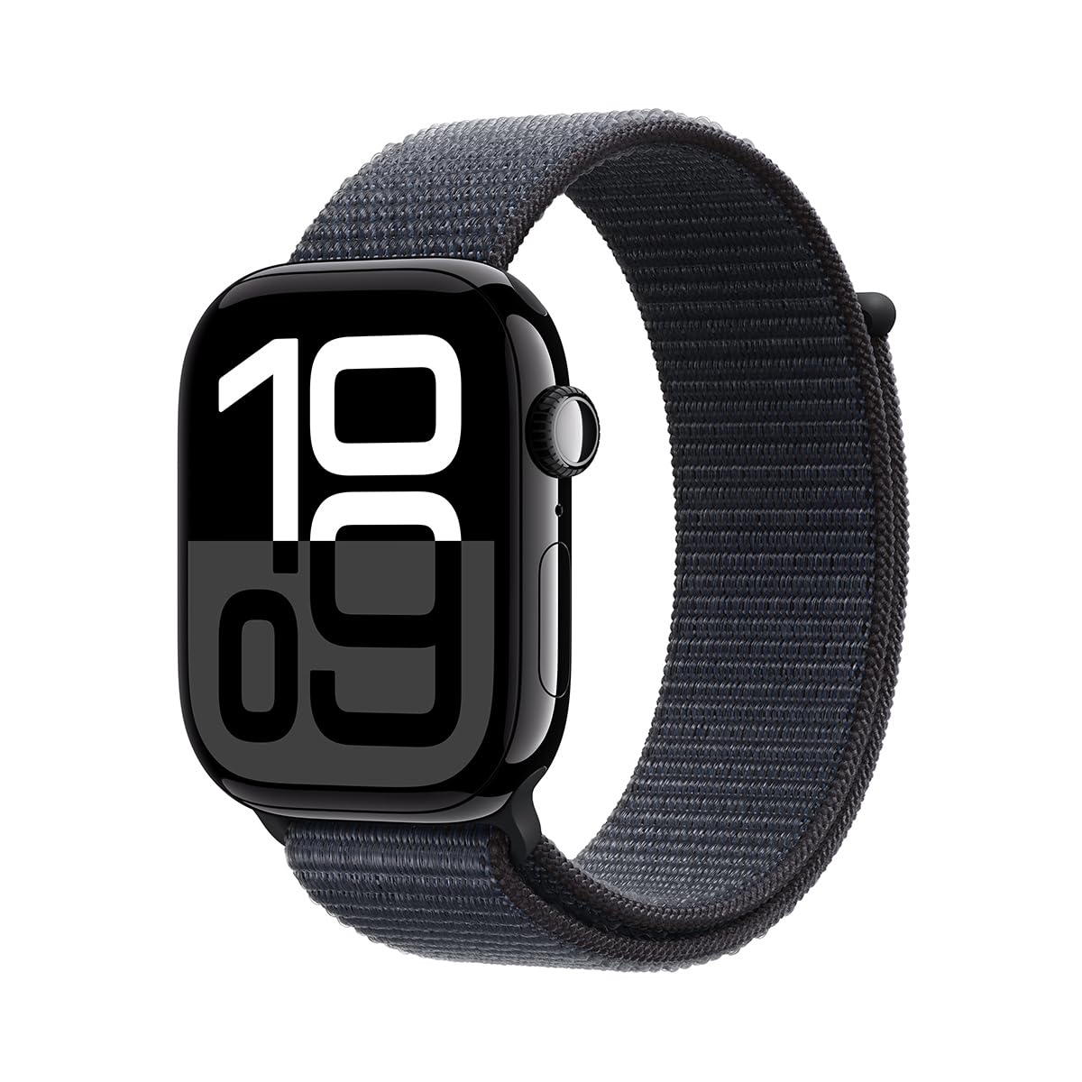 Refurbished (Premium) - Apple Watch Series 10 42mm Jet Black Aluminium Case with Black Sport Loop