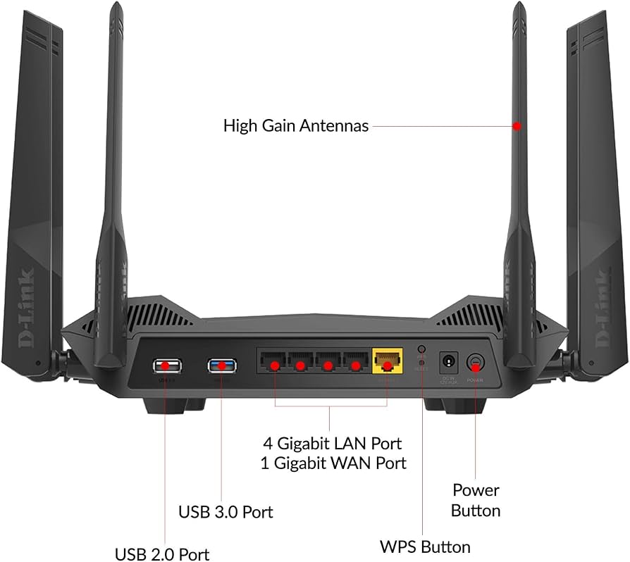 Refurbished (Premium) - D-Link AX5400 Mesh WiFi 6 Router (DIR-X5460)