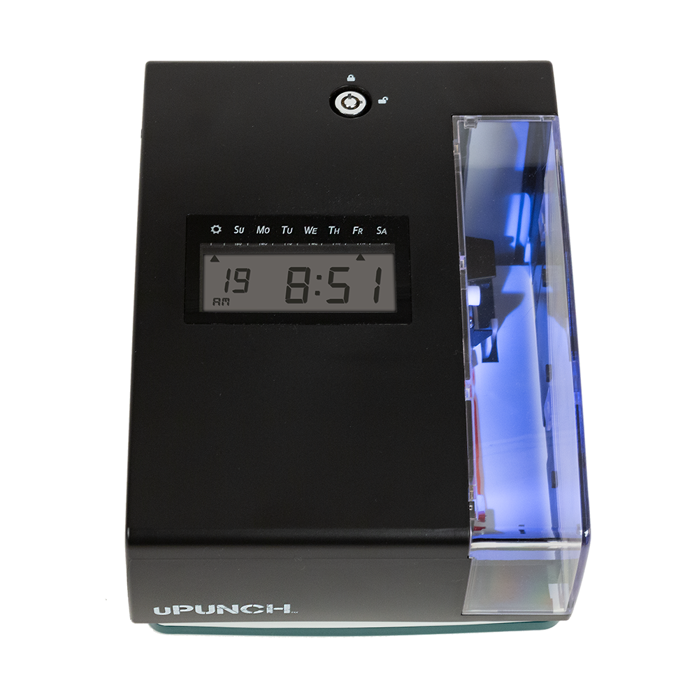Pointeuse numérique uPunch CR1000 reconditionnée (Premium) + 50 cartes