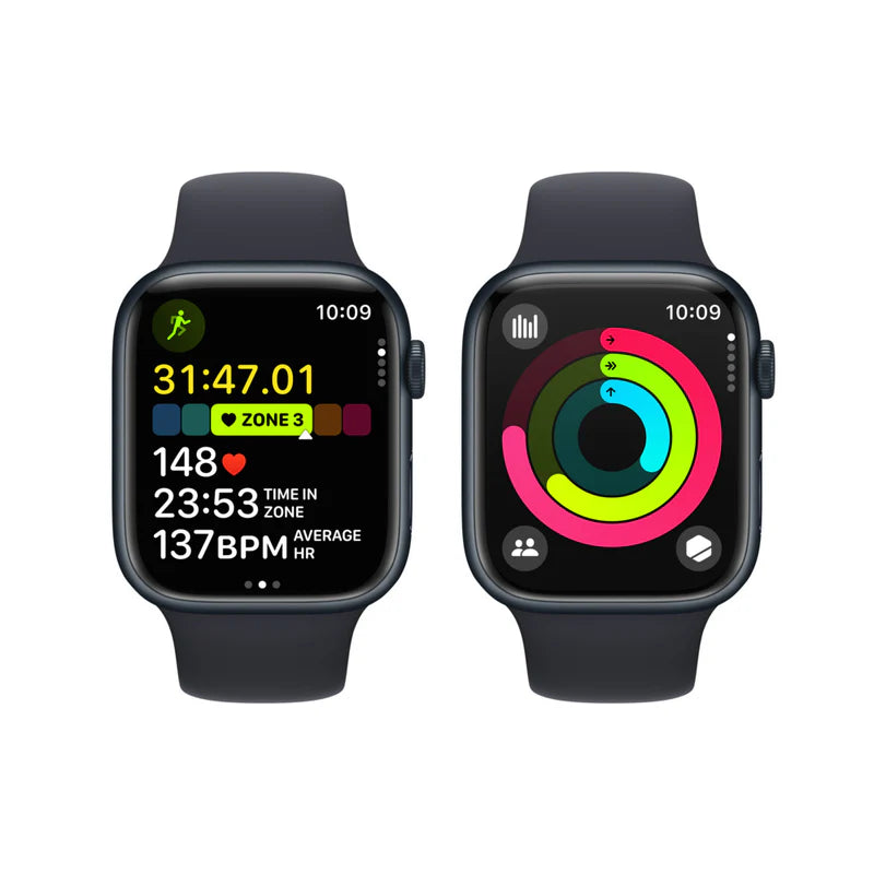 Refurbished (Excellent) - Apple Watch Series 9 45mm Midnight Aluminium Case with Midnight Sport Loop